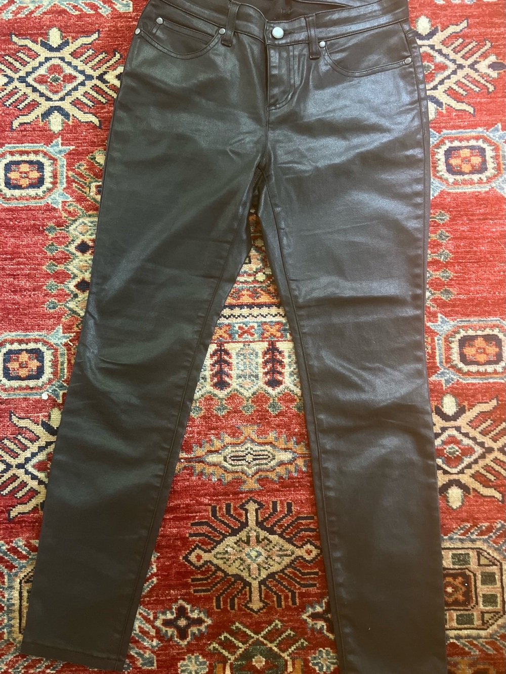 Eileen Fisher comfy vegan leather pants 6p